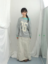 Numbering loose sweatshirt