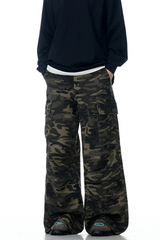 Street Camo Wrinkled Cargo Pants