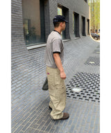 Damage wide work pants