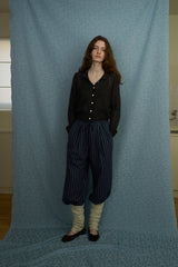 Stripe easy pants_navy