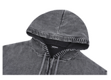 Pigment-Washing-Knit-Hooded-Zip-Up - 2COLOR