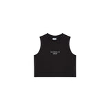 25SS ベーシックロゴウーマンクロップスリーブレス ブラック