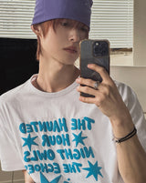 Hound Star Lettering Over Short Sleeve T-shirt