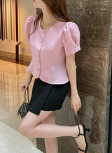 Luzel Puff Peplum Blouse