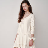 Ribbon Tie Cardigan (Cream)