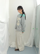 Numbering loose sweatshirt