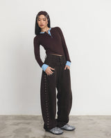 Riveted Double Waist Jeans