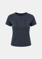 Vionna Braid Button Tee