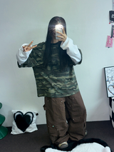 ダウンカーゴリベットナイロンロングパンツ🖤🤎🩶3カラー