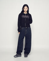 25FW TAPERED FIT WASHING DENIM PANTS BLACK