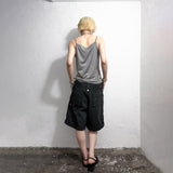 LACE-UP CARGO CUFF SHORTS