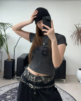 Radi camo sagging Bermuda denim pants
