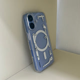 [MagSafe phone case] キルトラインキャット フォンケース