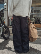 アベローステッチカーゴデニムパンツ