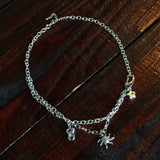 tooth gem necklace (yellow)