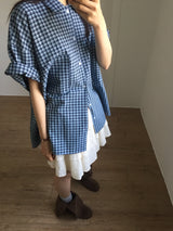 Overfit Nerd Check Shirt (2color)