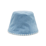 Triangle Stitch Bucket Hat (Light Blue Denim)