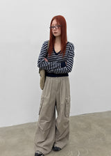 [MADE] Rivni Stripe V-Neck Knit