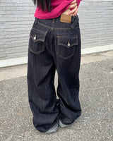 [ORIGINAL] Spicy Bijo Oversized Roll-Up Denim Pants