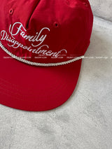 Red rope snapback ball cap