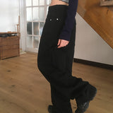 Piwoo Carpenter Work Pocket Cotton Pants