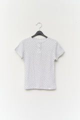 (W) Cherry Dot Button Top (5color)