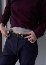 Leather Logo Belt (Black)