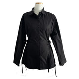 Refine Side Strap Long Sleeve Shirt
