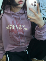 LOVING IN FIRE HOODIE T SHIRT 🖤🩷2COLOR
