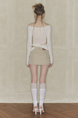 LACE BOATNECK TOP white