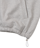 Cross String Hood Zip _ Gray