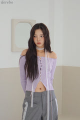 パールバートシャーリングリブ長袖Tシャツ