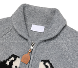  Logane Cowichan Dolphin Two-way Knit Zip-Up