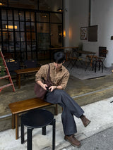 Madele checkered cropped shirt