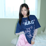 KIRIGIRL ボクシーTシャツ _NAVY