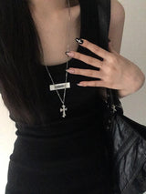 double cross necklace