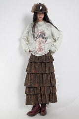  Roman Rib Heavy Industry Distressed Washed Long Sleeve T-shirt
