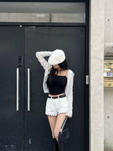Rué Rue フリンジ スナップ ベレー (2 colors)