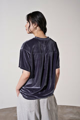 ドロップショルダーベルベット 1/2 T (Charcoal)