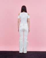 ROSE HALTER BLOUSE [WHITE]