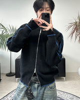 Leaf lip button long sleeve