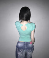 lace rosy puff tee (4colors)