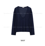 Haro See-through Deep V-Neck Knit