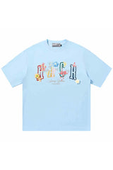 ヤーンフラワーグラフィックTシャツ