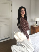 [MADE] Ghibli, striped cropped cardigan