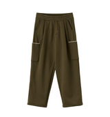 stitch cargo sweat pants - khaki        