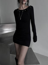 nine eyelet slim one-piece (2color)