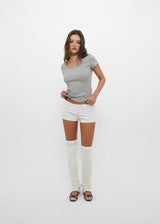 [B-BASIC] Tension Standard Slim U-Neck Short Sleeve Tee (2 SIZE)