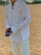 ASCLO Emblem Linen Color Shirt (6color)