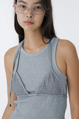 CUBIC SWEAT BIKINI TOP (GRAY)